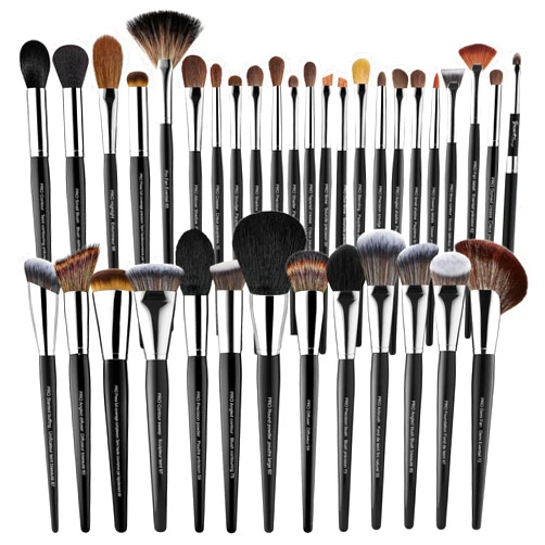 Bueart Design 36Pcs PRO Grade Natural Goat Hair Pony Bristles Makeup Brushes Set with Super Holder Professional-Grade Precision & Luxury Brush for beauty enthusiasts&professionals Makeup Artist