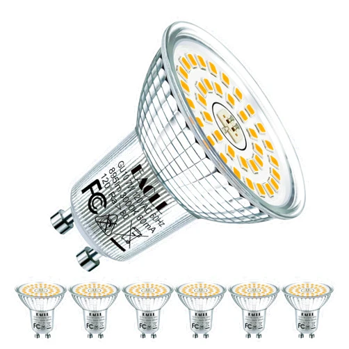 EACLL MR16 GU10 LED Bulbs Warm White 3000K, 7W Equivalent 100W, 25,000 Hours Lifetime, Energy Efficient Light, 895 Lumens 120 Degree Flood Beam No Flicker Spotlight, Non-Dimmable, 6-Pack