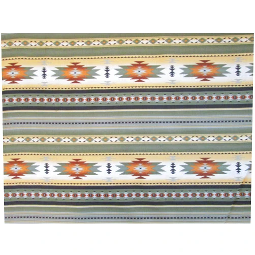 Braides Fat Quarter (18 x 22) Navajo Sage Green Tan Brown Border Print Cotton Fabric FQ