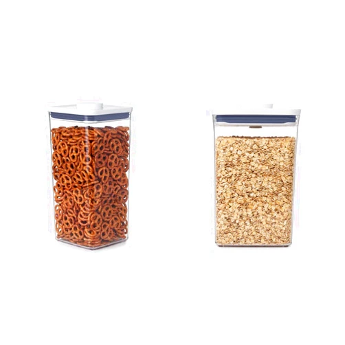 OXO Good Grips POP Container Big Square Bundle - Tall 6 Qt and Medium 4.4 Qt Airtight Food Storage