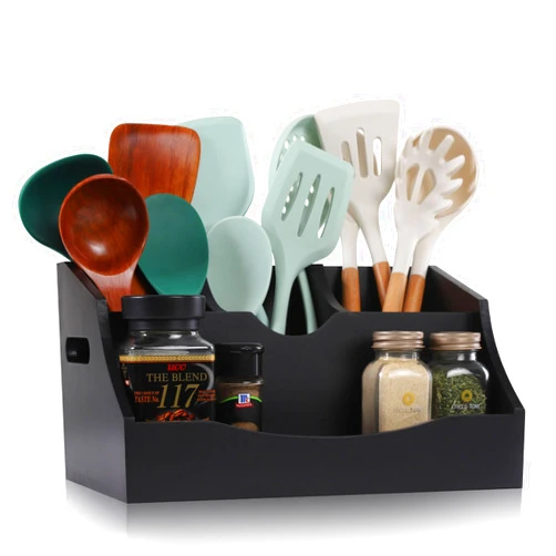 Innovation Utensil Holder Kitchen Utensil Organizer with Handle,Black