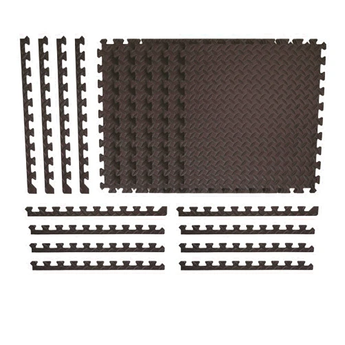 Norsk Foam Floor Gym Mats with Interlocking Tiles, .47