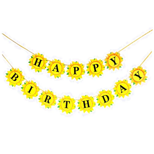 Jauoeoy Sunflower Happy Birthday Garland Banner Sunflower Birthday Banner Sunflower Theme Party Background Decoration Supplies