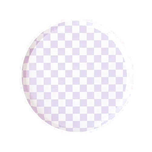 Jollity & Co Check It! Dessert Plates - Purple Posse Paper Plates - Pack of 8 Cake Plates Disposable - Checkered Pattern Party Plates for Baby Showers, Summer Parties, Birthday Decorations
