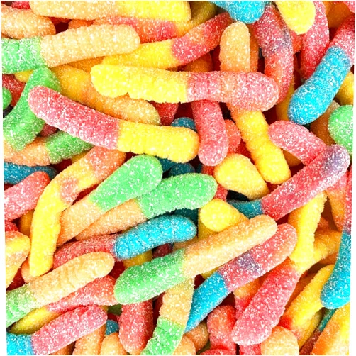 SweetGlob Gummy Worms Candy (Neon Gummy Worm, 2 Pound)