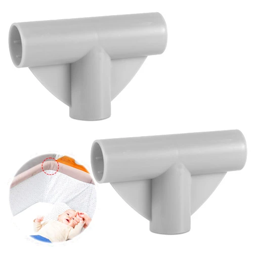 PEUTIER 2pcs Baby Playpen Parts t-Shaped Joints, 0.98 Inch Inner Diameter Baby Playpen Replacement Connectors Baby Playpen Accessories Playpen Replacement Parts for Baby Play Yard (Gray)