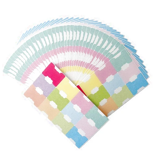 Qaxrocyn 420 Pcs Thickened Handwritten Page Markers, Color Index Classification Label With 12 Colors, 35 Sheet Self-Adhesive Sticky Note Tags, Colors Adhesive Page Index Tabs Flags for Diary Notebook Bookmark.