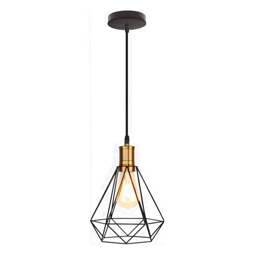 CZLZY Industrial 3-Light Pendant Lighting Adjustable Hanging Light Fixtures Vintage Farmhouse Chandelier with Metal Caged for Kitchen Island Living Room Shop and Bar Black