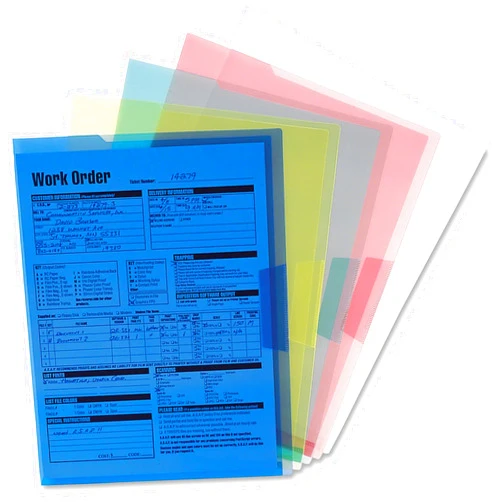 Smead Organized Up Poly Translucent Project Jacket, Letter Size, Assorted Colors, 5 per Pack (85750)