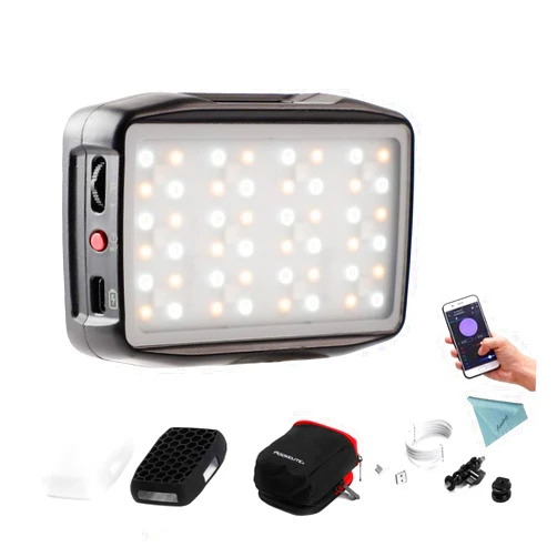 Fenxbzy Falcon Eyes F7 Mini 5W RGB LED On Camera Light 2500k-9000k CRI 96 HSI Mode,Support Magnetic Attraction and Smartphone App Control for Vlog,YouTube,Tiktok,Live Broadcast