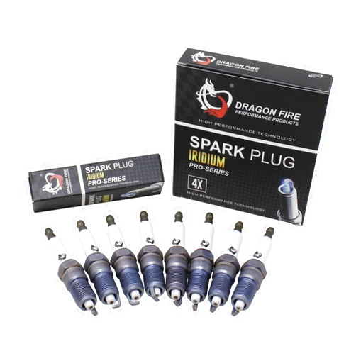 AIP Electronics DRAGON FIRE PERFORMANCE 8pc IRIDIUM Spark Plugs Compatible With Chevy Silverado Suburban Tahoe GMC Yukon Sierra Buick Cadillac Escalade Hummer LS1 5.3L 6.0L 6.2L V8 41-962 41-110 Oem Fit DFSP1001x8