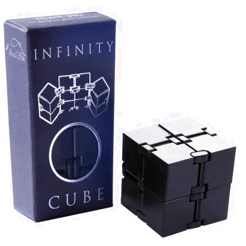 SMALL FISH Infinity Cube Sensory Fidget Toy, EDC Fidgeting Game for Kids and Adults, Cool Mini Gadget Best for Stress and Anxiety Relief and Kill Time, Unique Idea That is Light on The Fingers and Hands