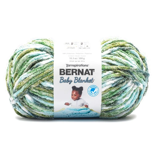Spinrite Bernat Baby Blanket Big Ball Yarn-Mossy Path