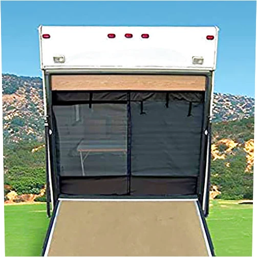 ShadePro Universal Add-A-Wall XL Black (98W x 98T) | Roll-Up Screen Door Privacy Wall Addition for Motorhomes & RVs | Vinyl Material with Charcoal Color Screening | Cargo Bay Door Mount