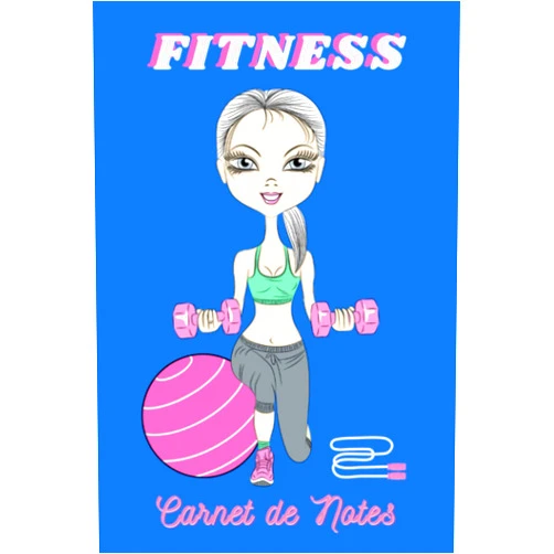 Kim Royer Fitness Carnet de Notes: Cahier ligné pour sportive | Cadeau pour une femme passionnée de fitness | 100 pages à remplir pour ses activité du quotidien (French Edition)