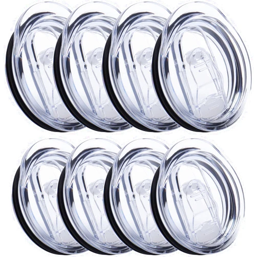 Docik 8 Pcs 20 oz Skinny Tumbler Replacement Lid 2.75 Inch Diameter, Spill Proof Splash Resistant, BPA Free