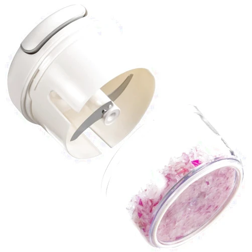 Maxceysen Mini Garlic Chopper Manual Food Processor Portable Pull String Vegetable Chopper for Veggies, Fruits, Garlic, Onion, Ginger, Nuts, etc - 1 Cup(230ml)