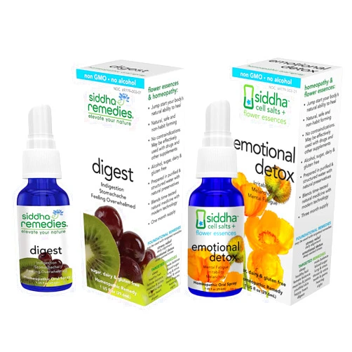 Siddha Remedies Digest and Emotional Detox Homeopathic Oral Spray to Relief Indigestion, Heartburn, Melancholy, Physical & Mental Fatigue with Flower Essences for Calming The Mind and Stomach
