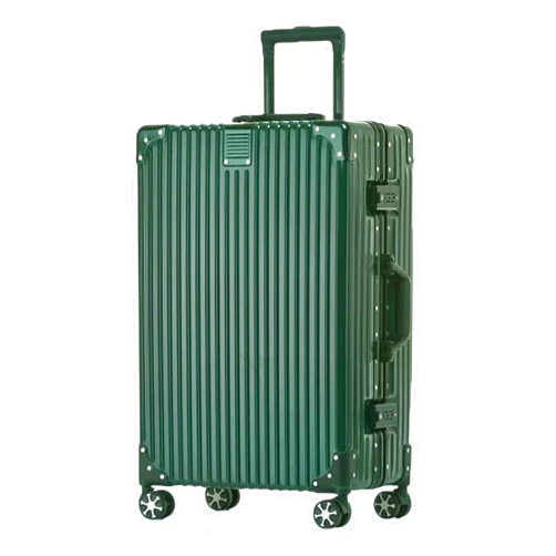 HotWay Carry On Luggage with Aluminum Frame, 20-inch Hard Shell Suitcase with Spinner Wheels and TSA Lock, Lightweight Luggage for Travel (22x14x9 Airline Approved), Green