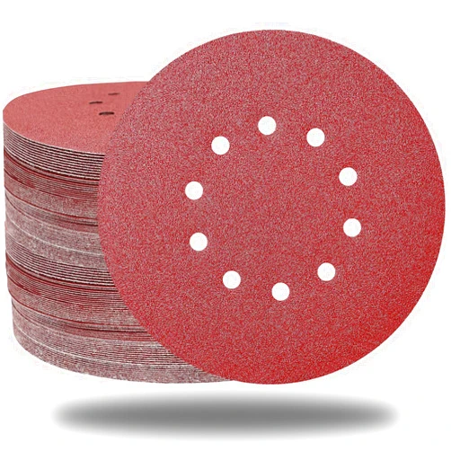 SACKORANGE 100 PCS 9 Inch 10 Hole Hook and Loop Sanding Discs Set - 60 80 120 150 240 Grits Aluminum Oxide Sander Paper for ‎9