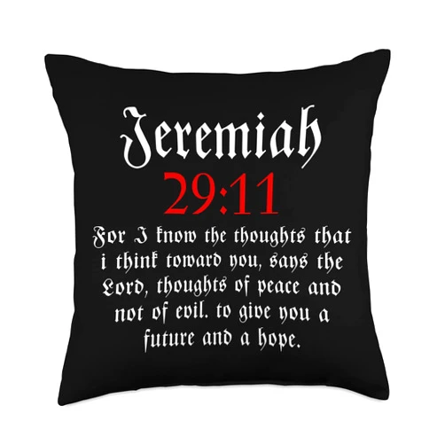 Christian God and Jesus Novelty by Ro Designs Jeremiah 29:11 | Christian Bible Verse Throw Pillow, 18x18, Multicolor