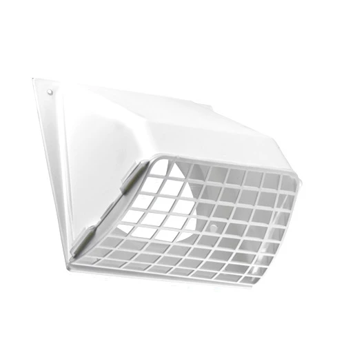 Lambro Industries 1471W Dryer Vent Hood with Removable Screen, 4 in., White - 531032