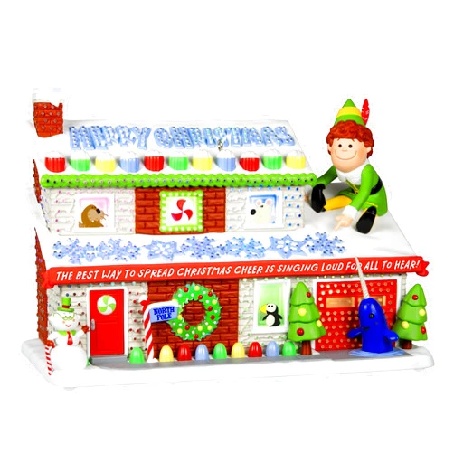 Hallmark Keepsake Christmas Ornament 2023, Elf Movie Crazy Christmas Cheer, Musical Ornament with Light, Elf Movie Gifts