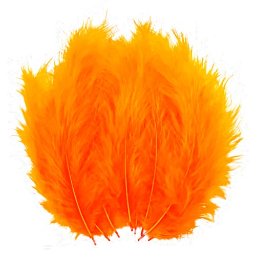 LWINGFLYER 100pcs Orange Feathers Fluffy Turkey Marabou Feathers 4-6 Inches for Crafts Dream Catcher Fringe Trim Colored Feathers Fly Tying Material