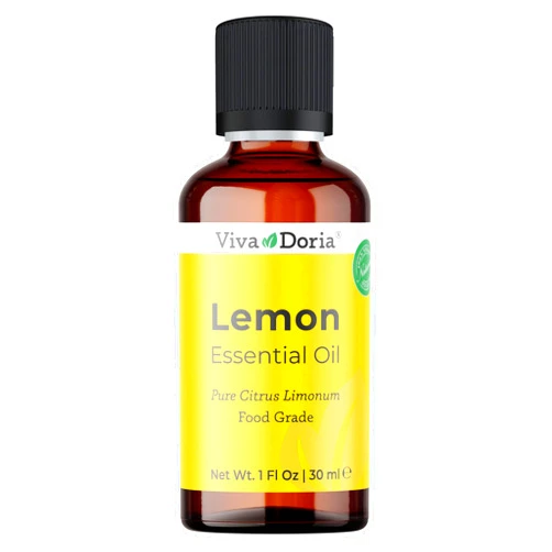 VIVADORIA Viva Doria 100% Pure Lemon Essential Oil, Undiluted, Food Grade, USA Lemon Oil, 30 mL (1 Fl Oz)
