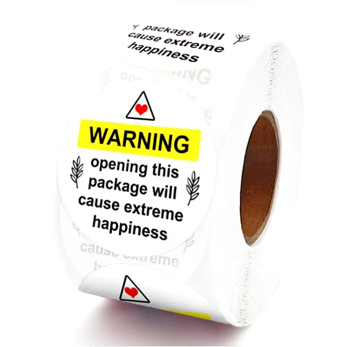 KUKEYIEE Cute Business Stickers, Opening This Will Cause Extreme Happiness Thank You Stickers, Online Retailers Mail Envelopes Packaging Stickers Labels Shipping Stickers for Small Business,500 PCS…