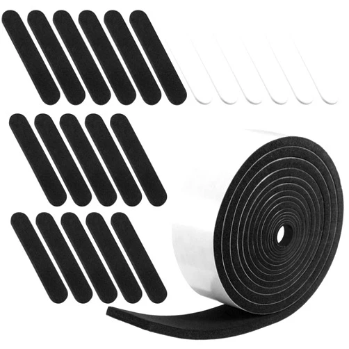 Outus 23 Pieces Hat Size Tape Reducer Foam Reducing Tape Roll Hat Sizer Insert Self Adhesive for Hat Cap Black