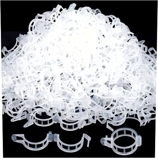 Acquwistach 300pcs Plastic Plant Support Clips,Garden Trellis Clips, Tomato Clips for String,Support Clips for Tomato Grape Squash Vine Vegetables