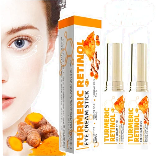 Jonissi Lumibalm for Under Eye Bags, Lumistick for Eye Bags, Turmeric Retinol Eye Cream Stick, Lumibalm Eye Bags, Lumibalm Eye Serum, Eye Cream for Puffiness and Bags Under Eyes, Anti Aging (2PCS)