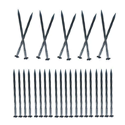 Generic Ryaco Landscape Stakes Black Garden Anchoring Spikes for No Dig Landscape Edging (60)