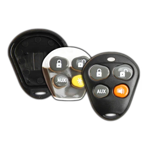 KeylessOption Keyless Entry Remote Control Starter Car Key Fob Case Shell Outer Cover Button Pads for Viper Automate Alarms