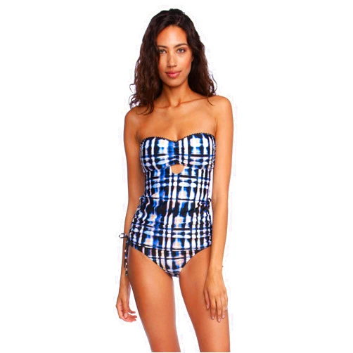 Lucky Brand Women's Standard Bandeau Tankini Swismuit Top