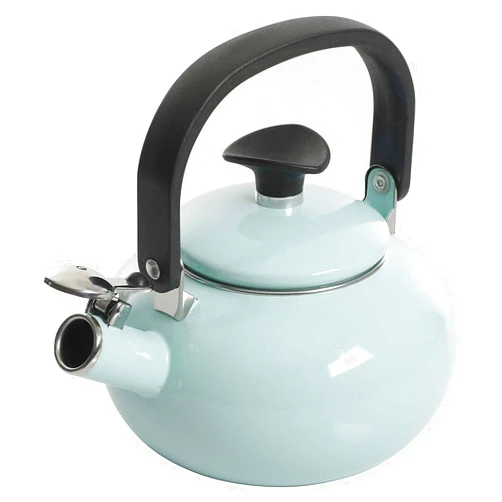 Kenmore Broadway Enamel on Steel Tea Kettle, 1.5-quart, Glacier Blue