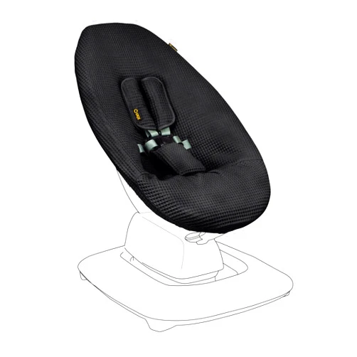 UKJE Protective Swing Cover Compatible with 4moms RockaRoo or MamaRoo 5, Multi-Motion Baby Swing, Baby Swing Liners, Baby Rocker Cover, Easy to Install, Easy to Wash, Handmade in Europe - Black