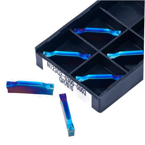 RLLHGH Indexable Carbide Turning Tool Blade 2PCS N123G2 Slotted Carbide Insert N123G2 3mm Turning CNC Machine Milling Lathe Tool Tungsten Cutting