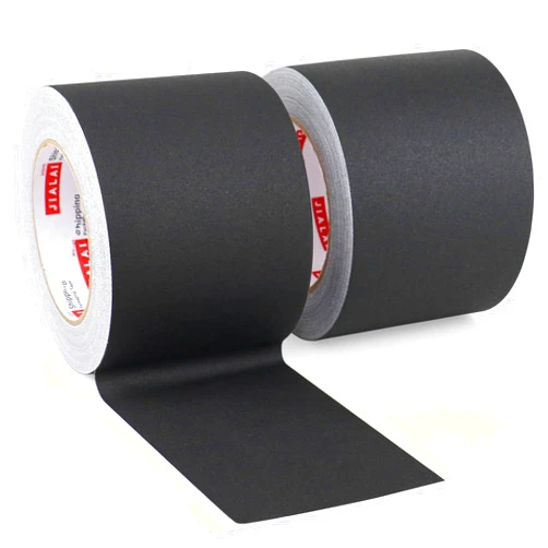 JIALAI HOME 4 Inch Black Gaffers Tape - 2 Pack, Wide Gaff Tape 30 Yards per Roll - Non-Reflective, Grafting Tape for Filming, Photography, Radio, Heavy-Duty Water Resistant Matte Finish Gaff Tape