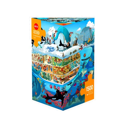 Heye Jigsaw Puzzle - Triangular 1500 Piece - Submarine Fun, Oesterle