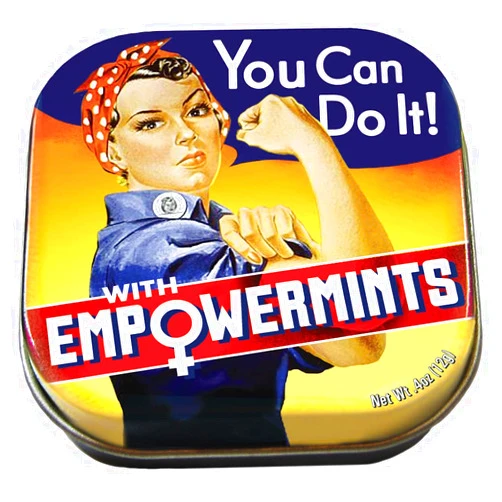The Unemployed Philosophers Guild Rosie the Riveter Women's EmpowerMints Breath Mints, 1 Tin, Net Wt .4oz (12g)