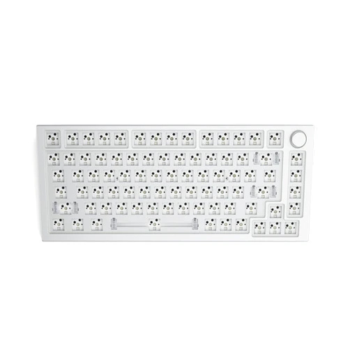 Glorious PC Gaming Race Glorious Gaming GMMK PRO 75% Barebones White (Frame Only) - Modular Mechanical Gaming Keyboard, TKL Size (75%), 3.3lb Frame, RGB, Fully Customisable, 5-Pin Switch Support (RENEWED)