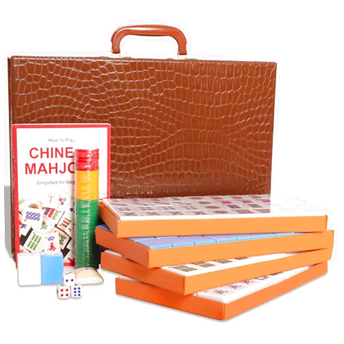 GUSTARIA Chinese Mahjong Set, Mahjong Game Set with 146 Numbered Large Tiles (1.5