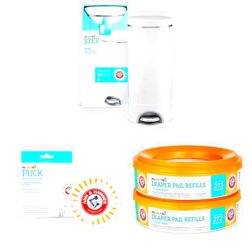 Munchkin® Step Diaper Pail Bundle with Refills and Deodorizer