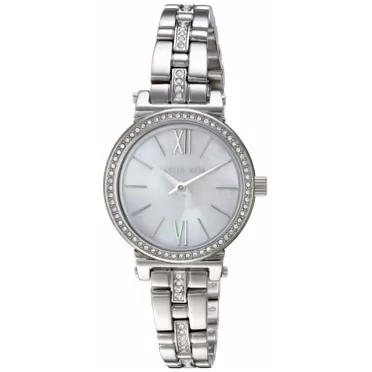 Michael Kors Women's Sofie Stainless Steel Quartz Stainless-Steel Strap, Silver, 9.5 Casual Watch (Model: MK3906)