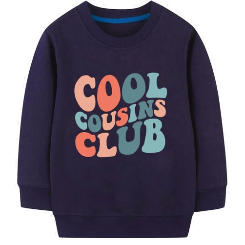 Sineeko Cousin Crew Sweatshirt for Toddler Boys Girls Cousin Matching Outfits Shirt Fall Winter Vacation Tops 2-7Year