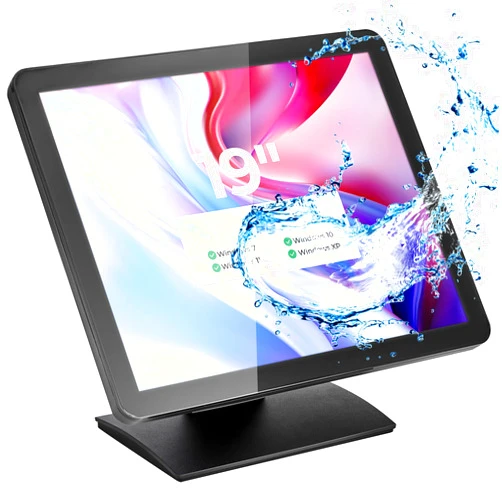 MUNBYN 19-inch POS-Touchscreen-Monitor, LED Backlit Multi-Touch-Screen-Monitor, HDMI/VGA Capacitive Display POS Monitor, True Flat Seamless Design for Retail, Restaurant, Bar, Gym, No Driver Required
