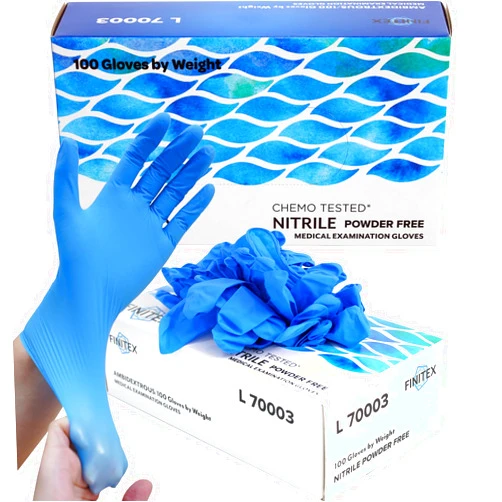 FINITEX Nitrile Disposable Medical Exam Gloves 4 mil Powder-free Latex-Free 100 PCS Examination Home Cleaning Food Gloves