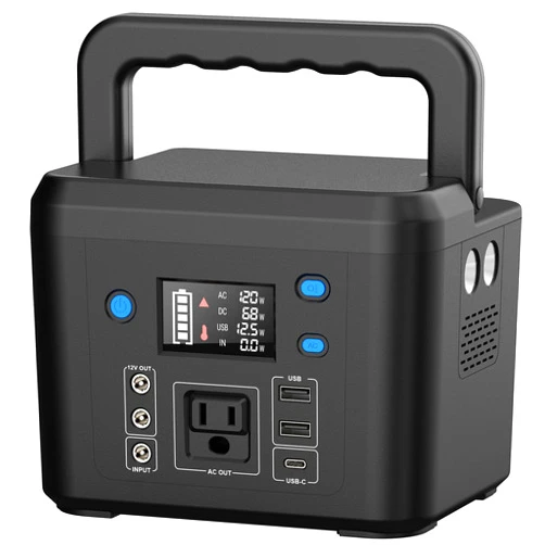 Powkey 200W Portable Power Station, Powkey 120Wh/33,000mAh Power Bank with AC Outlet, 110V 6 Outputs Solar Generator External Battery Pack with LED Light for Home Use and Outdoor Camping
